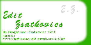 edit zsatkovics business card